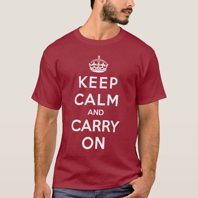Camiseta Guarde la calma y continúe (Anverso)