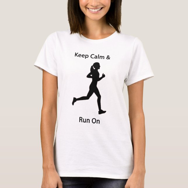 Camiseta Guarde la calma y corra encendido (Anverso)