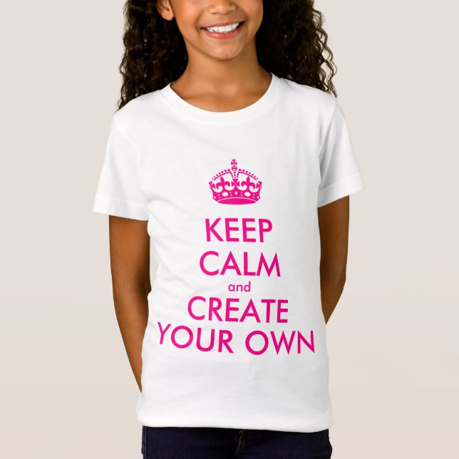 Camiseta Guarde la calma y cree sus los propios - rosa (Anverso)
