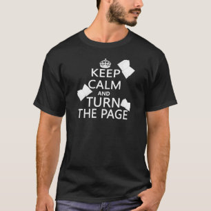 Camiseta Guarde la calma y dé vuelta a la página