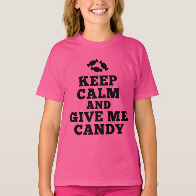 Camiseta Guarde la calma y déme el caramelo (Anverso)