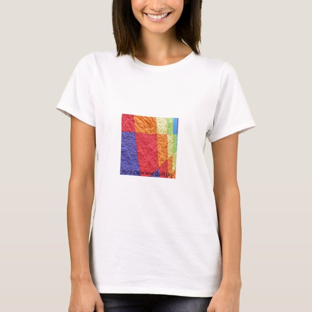 Camiseta Guarde la calma y el edredón encendido (Anverso)