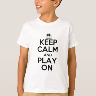 Camiseta Guarde la calma y el juego en piano