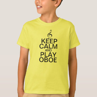Camiseta Guarde la calma y el juego Oboe