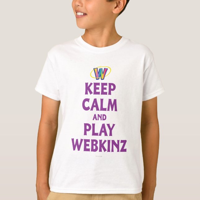 Camiseta Guarde la calma y el juego Webkinz (Anverso)