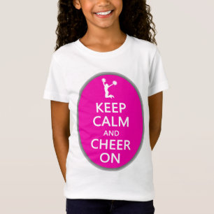 Camiseta Guarde la calma y la alegría encendido, rosa de l