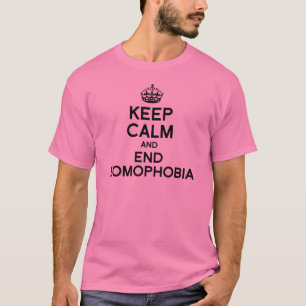 CAMISETA GUARDE LA CALMA Y LA HOMOFOBIA DEL FINAL