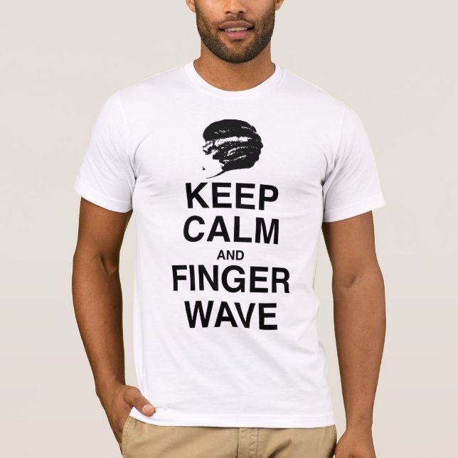 CAMISETA ¡GUARDE LA CALMA Y LA ONDA DE DEDO! (Anverso)
