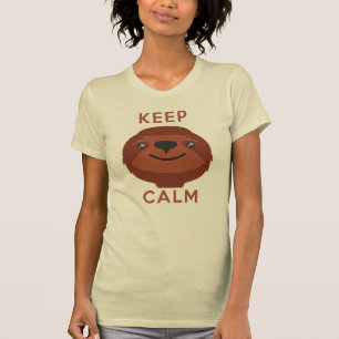 Camiseta Guarde la calma y la pereza encendido