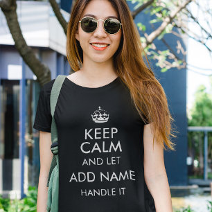 Camiseta Guarde la calma y Let para añadir la manija