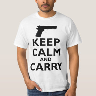 Camiseta Guarde la calma y lleve - la 2da enmienda