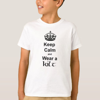 Camiseta Guarde la calma y lleve una falda escocesa
