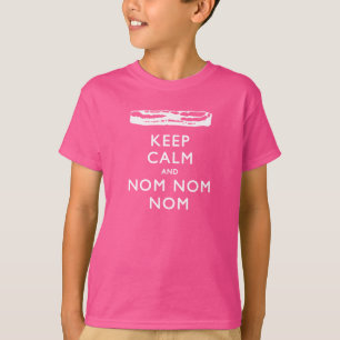 Camiseta Guarde la calma y Nom Nom Nom - > tocino
