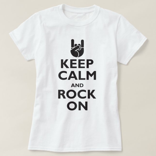 Camiseta Guarde la calma y oscile encendido (Diseño del anverso)