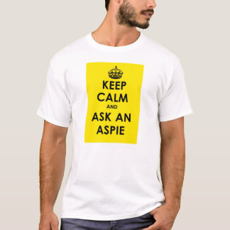 Camiseta Guarde la calma y pida un Aspie - tx amarillo del