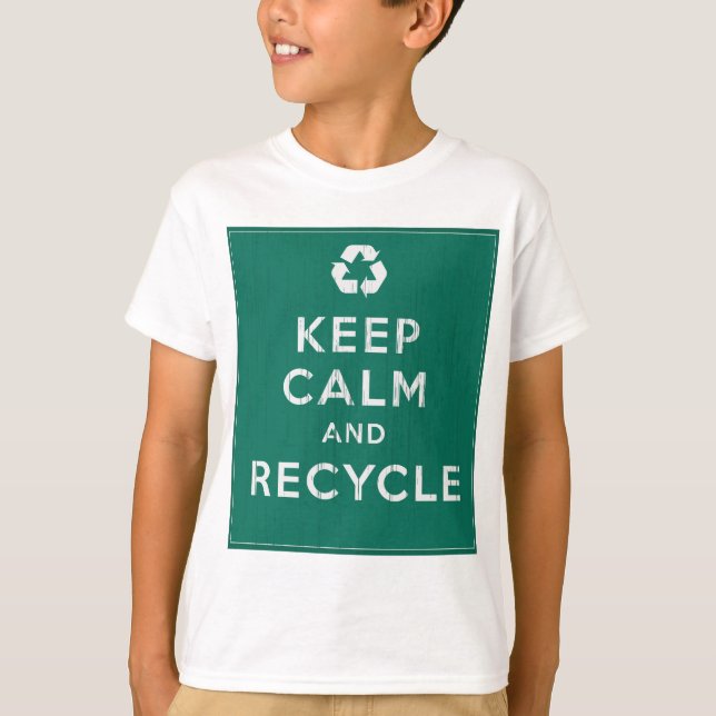 Camiseta Guarde la calma y recíclela (Anverso)