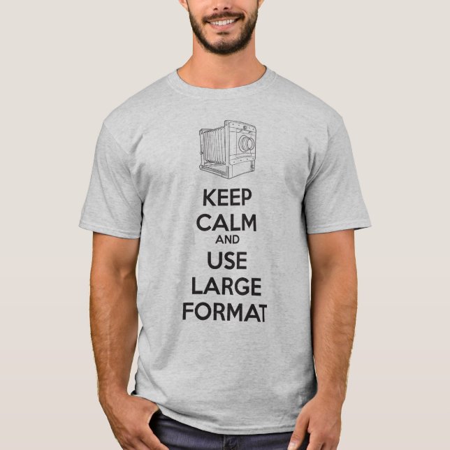 Camiseta Guarde la calma y tire el formato grande (Anverso)