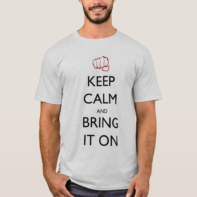 Camiseta Guarde la calma y tráigala encendido (Anverso)