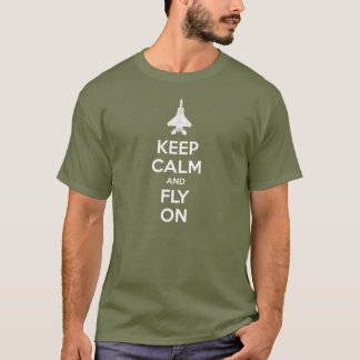 Camiseta Guarde la calma y vuele encendido