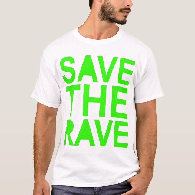 Camiseta Guarde la escena de los rave verde NU RAVE de los  (Anverso)