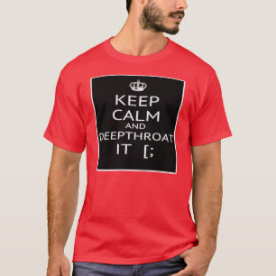 Camiseta Guarde la garganta tranquila y profunda él --