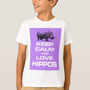 Camiseta Guarde la púrpura de la calma y del diseño de