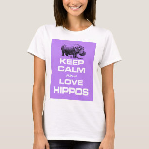 Camiseta Guarde la púrpura de la calma y del diseño de