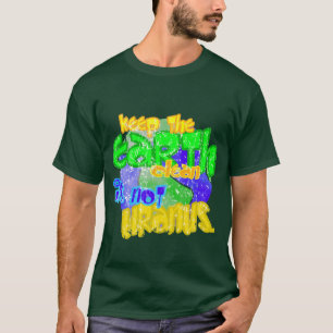 Camiseta Guarde la tierra limpian su no Urano