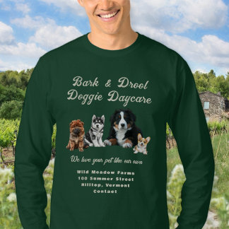 Camiseta Guardería de Perritos Negocios de Perros Cachorros
