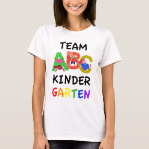 Camiseta Guardería del equipo de nuevo a la escuela ABC
