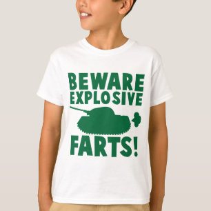 Camiseta ¡Guárdese de EXPLOSIVO FARTS!