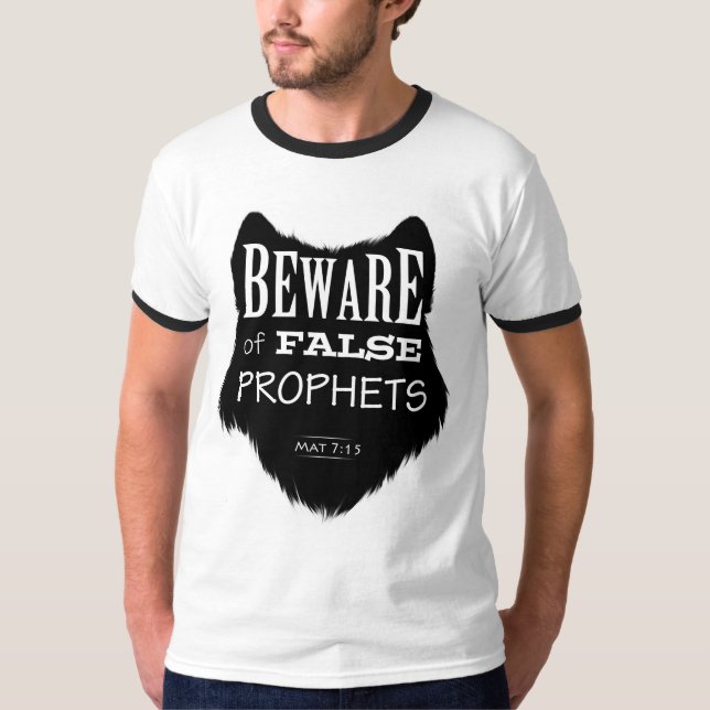 Camiseta Guárdese de profetas falsos (Anverso)