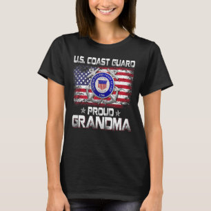 Camiseta Guardia Costera De EEUU Orgullosa Abuela Con Bande