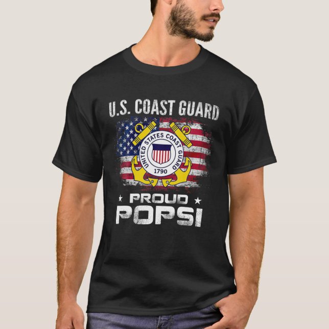 Camiseta Guardia Costera Estadounidense Orgullosa Popsi Con (Anverso)