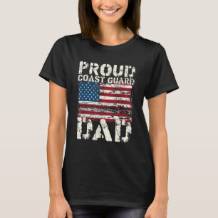 Camiseta Guardia costera papá USCG Bandera estadounidense a