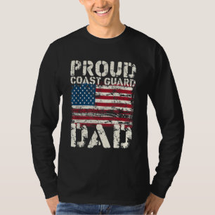 Camiseta Guardia costera papá USCG Bandera estadounidense a