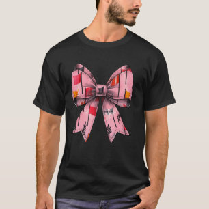 Camiseta Guardia de Color de Lazo Coquette Patrón de Banda 