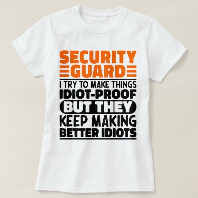 Camiseta Guardia De Seguridad Intento Hacer Las Cosas Diver (Diseño del anverso)