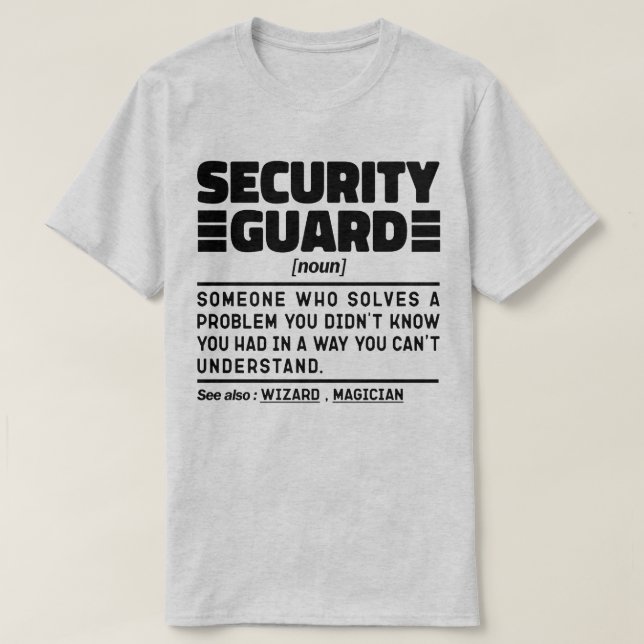 Camiseta Guardia de Seguridad Padre de Guay de guardia de l (Diseño del anverso)