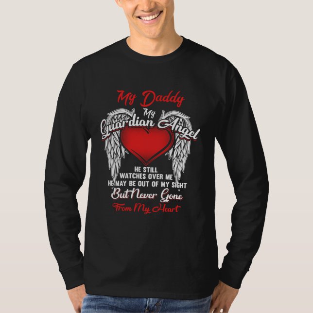 Camiseta Guardian Angel My Daddy Christmas He Watches Over  (Anverso)