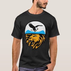 Camiseta Guardián celeste: Emblema de águila y león