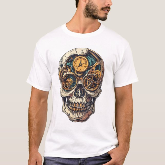 Camiseta Guardián de cráneo y reloj (Anverso)