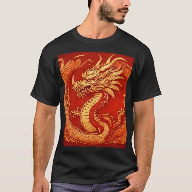 Camiseta Guardián de Fuego: Diseño del majestuoso tatuaje D (Anverso)