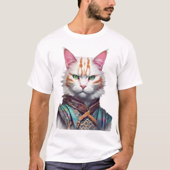 Camiseta Guardián de gatos de Samurai (Anverso)