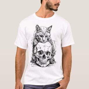 Camiseta Guardián del cráneo: El reino de un gato oscuro