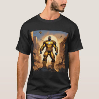 Camiseta "Guardián Dorado: Ardiendo por el Apocalipsis"