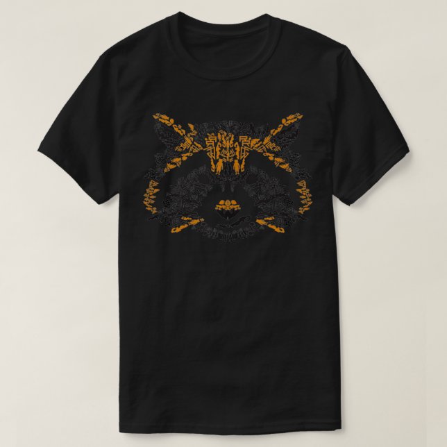 Camiseta Guardianes de la silueta de mapache del cohete gal (Diseño del anverso)