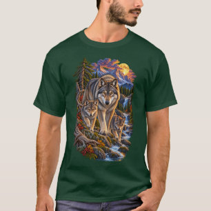 Camiseta Guardianes de Lobos – Familia de Lobos de Montaña 