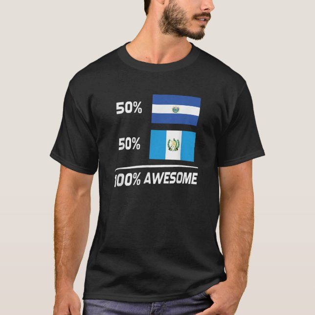 Camiseta Guate El Salvador mitad salvadoreño (Anverso)