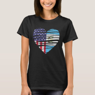 Camiseta Guatemala Americano Crecer Corazón EEUU Patriot He